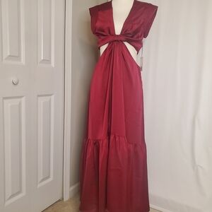 JASON WU Size M NWT dress; plunging top with attached zip tiered skirt